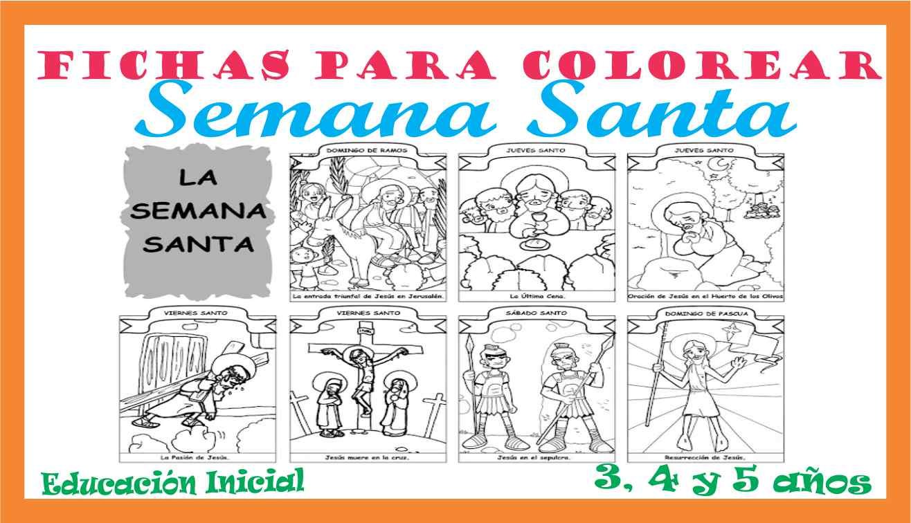 FICHAS De Semana Santa Para Trabajar Con Niños De 3,4 Y 5 Años ...